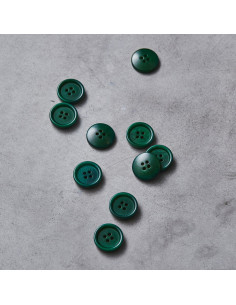 Bouton corozo bord arrondi - Vert