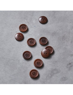 Bouton corozo bord arrondi - Noix de pécan
