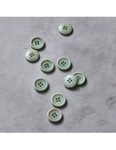 Bouton corozo bord arrondi - Vert menthe
