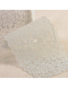 Dentelle élastique fleurs - Gris moyen