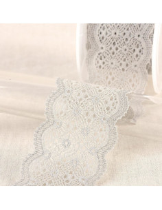 Dentelle élastique entre deux - Gris moyen