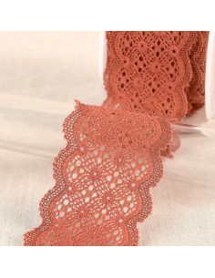 Dentelle élastique entre deux - Rouille