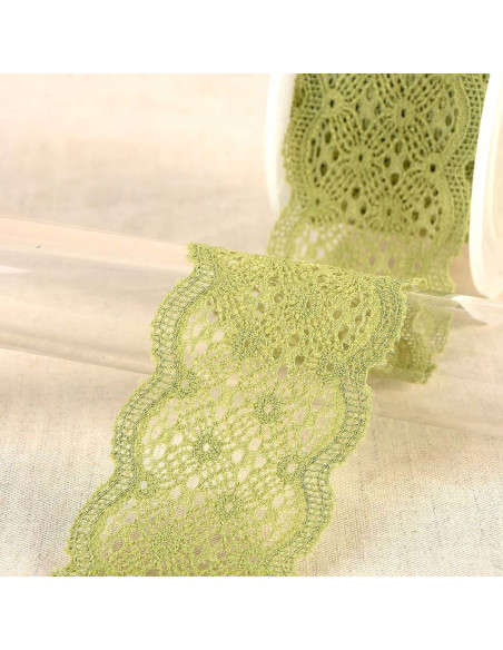 Dentelle élastique entre deux - Kaki