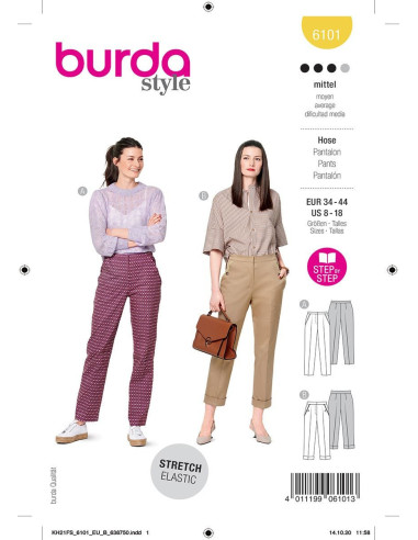 Patron de pantalon - Burda 6101