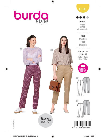 Patron de pantalon - Burda 6101