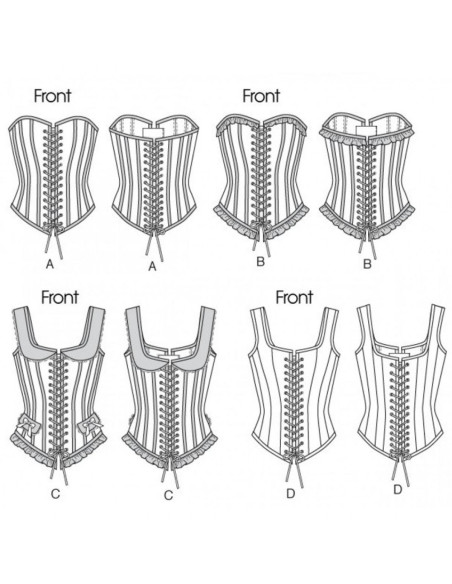 Patron de corsets - Butterick B5662 34-36-38-40-42 (A5)