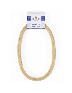 Tambour à broder bois fantaisie DMC - Ovale 12,5 x 20 cm
