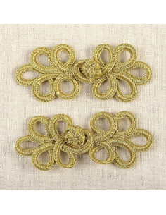 Set de 2 brandebourgs lurex - Or