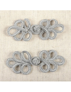 Set de 2 brandebourgs lurex - Argent