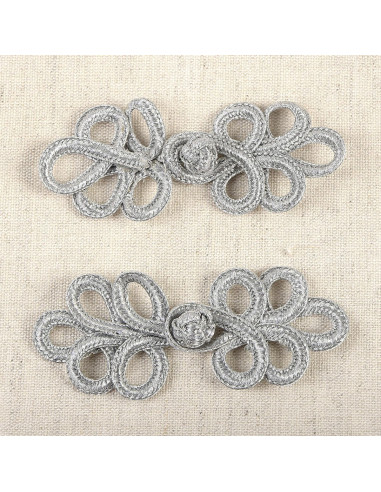 Set de 2 brandebourgs lurex - Argent