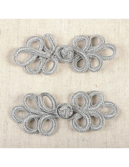 Set de 2 brandebourgs lurex - Argent