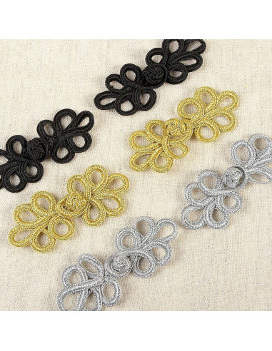 Set de 2 brandebourgs lurex - Argent