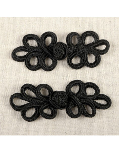 Set de 2 brandebourgs lurex - Noir