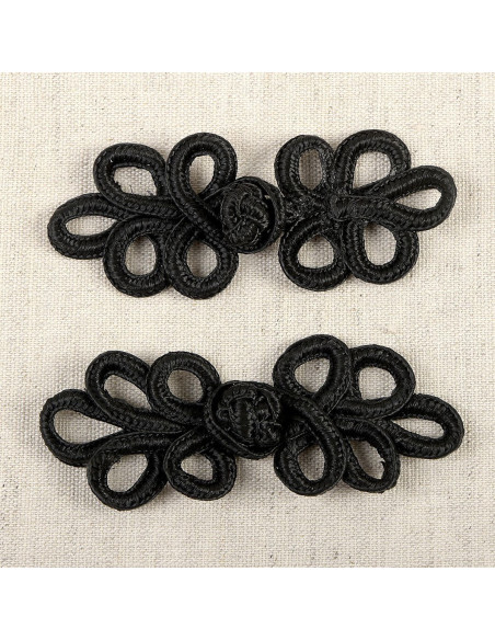 Set de 2 brandebourgs lurex - Noir