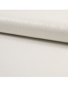Tissu double gaze de coton lurex - Écru