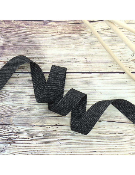 Biais jeans 20 mm - Noir