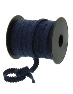 Galon tapissier plat brut - Bleu marine