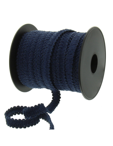 Galon tapissier plat brut - Bleu marine