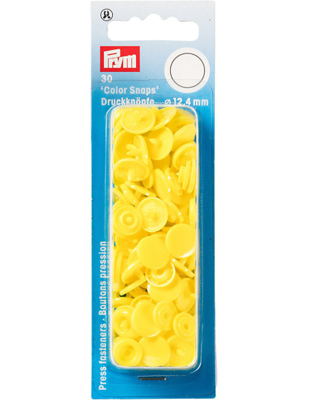 Set de 30 boutons pression Color Snaps 12,4 mm - Jaune clair