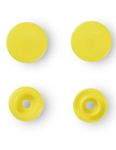 Set de 30 boutons pression Color Snaps 12,4 mm - Jaune clair