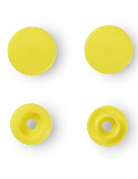 Set de 30 boutons pression Color Snaps 12,4 mm - Jaune clair