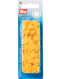 Set de 30 boutons pression Color Snaps 12,4 mm - Jaune