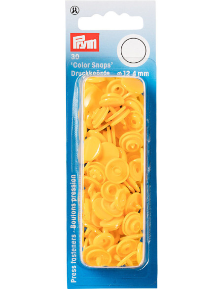 Set de 30 boutons pression Color Snaps 12,4 mm - Jaune