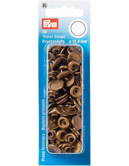 Set de 30 boutons pression Color Snaps 12,4 mm - Or