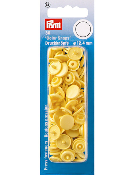 Set de 30 boutons pression Color Snaps 12,4 mm - Banane