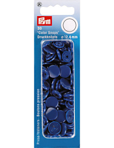 Set de 30 boutons pression Color Snaps 12,4 mm - Bleu royal