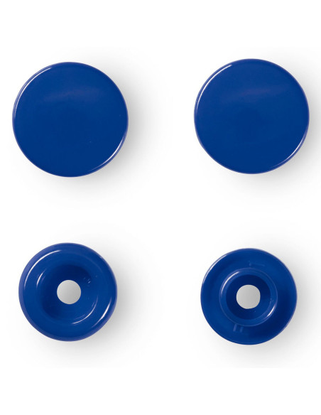 Set de 30 boutons pression Color Snaps 12,4 mm - Bleu royal