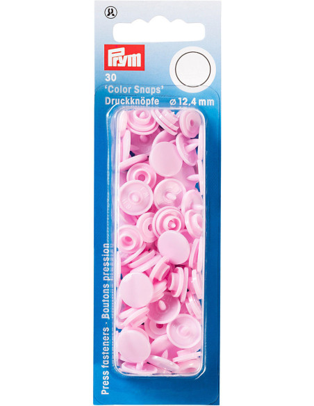 Set de 30 boutons pression Color Snaps 12,4 mm - Rose