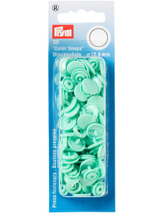 Set de 30 boutons pression Color Snaps 12,4 mm - Menthe