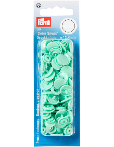Set de 30 boutons pression Color Snaps 12,4 mm - Menthe