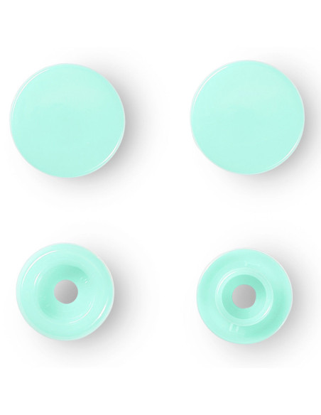 Set de 30 boutons pression Color Snaps 12,4 mm - Menthe