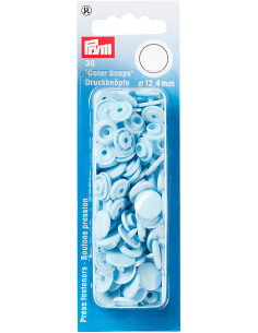 Set de 30 boutons pression Color Snaps 12,4 mm - Bleu clair