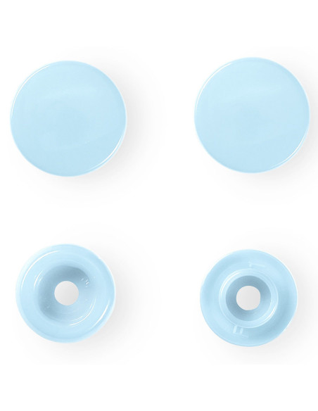 Set de 30 boutons pression Color Snaps 12,4 mm - Bleu clair