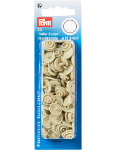 Set de 30 boutons pression Color Snaps 12,4 mm - Beige