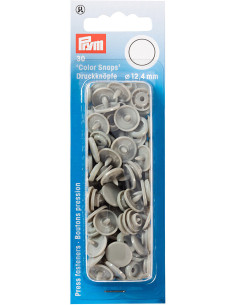 Set de 30 boutons pression Color Snaps 12,4 mm - Gris