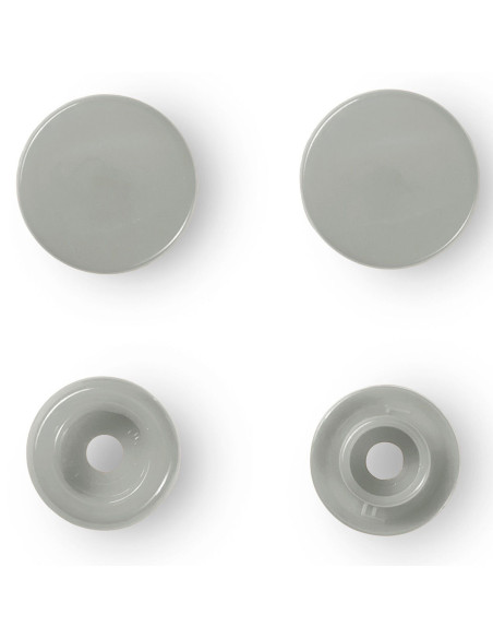 Set de 30 boutons pression Color Snaps 12,4 mm - Gris