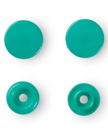 Set de 30 boutons pression Color Snaps 12,4 mm - Vert émeraude