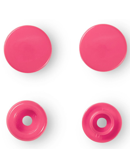 Set de 30 boutons pression Color Snaps 12,4 mm - Framboise fuchsia