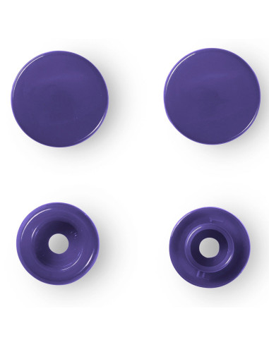 Set de 30 boutons pression Color Snaps 12,4 mm - Violet foncé