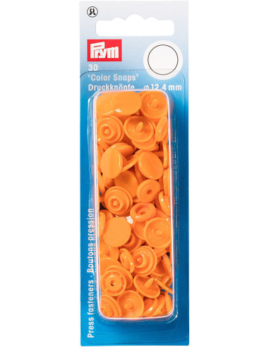 Set de 30 boutons pression Color Snaps 12,4 mm - Orange