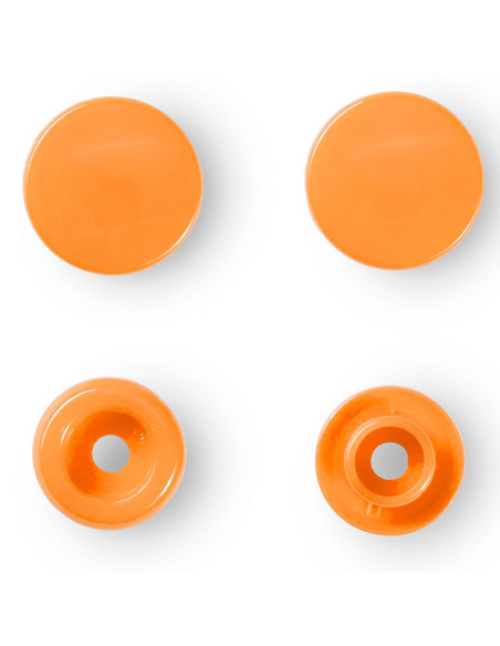 Set de 30 boutons pression Color Snaps 12,4 mm - Orange