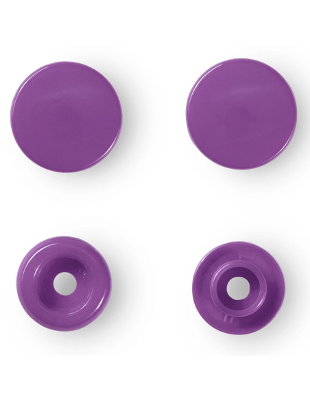 Set de 30 boutons pression Color Snaps 12,4 mm - Violet améthyste