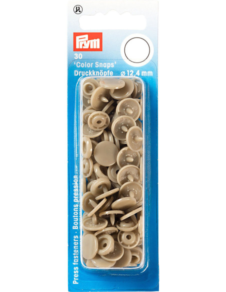 Set de 30 boutons pression Color Snaps 12,4 mm - Champagne