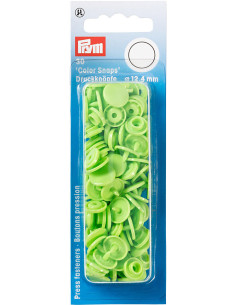 Set de 30 boutons pression Color Snaps 12,4 mm - Vert pomme