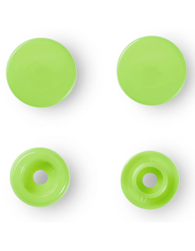 Set de 30 boutons pression Color Snaps 12,4 mm - Vert pomme