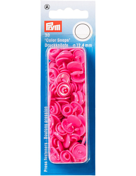 Set de 30 boutons pression Color Snaps 12,4 mm - Fuchsia